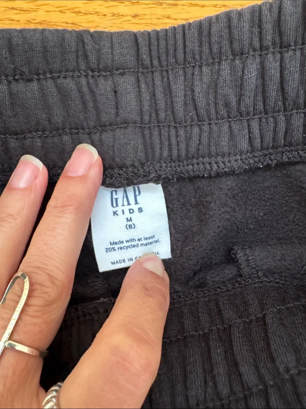GAP Kids Non Logo Wide Leg Sweatpants in True Black